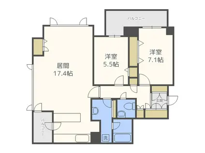 コンフォリア札幌植物園(3LDK/9階)の間取り写真