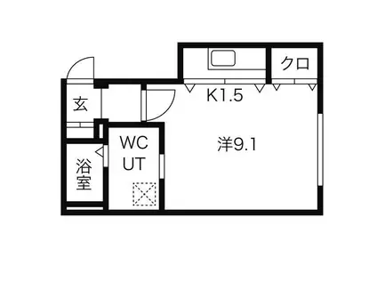 PRESTIGE SAPPORO(1K/4階)の間取り写真