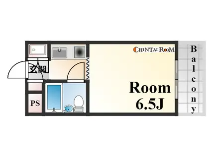 ダンディライオン石屋川(ワンルーム/1階)の間取り写真
