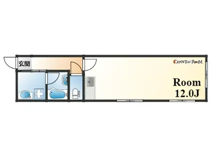 タカラ荘(ワンルーム/1階)の間取り写真