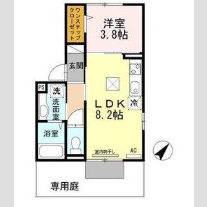 オンズ六甲(1LDK/1階)の間取り写真