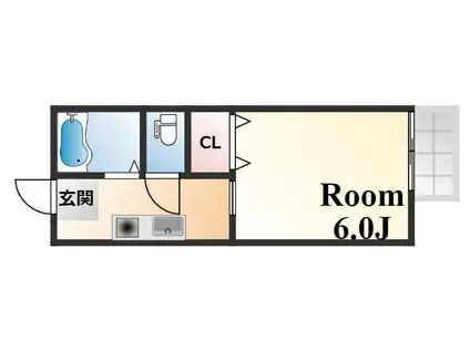 ハイツクレセント(1K/1階)の間取り写真