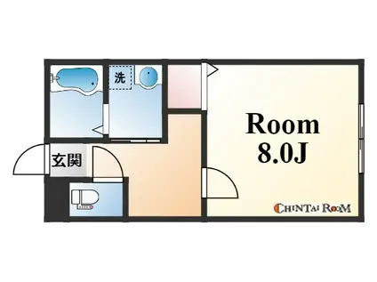 グレイス甲南(1K/1階)の間取り写真