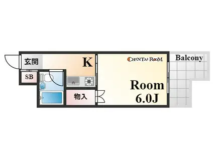 シンプルライフ王子(ワンルーム/2階)の間取り写真