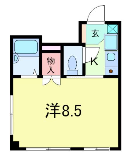 峰住吉ハイツ(1K/2階)の間取り写真