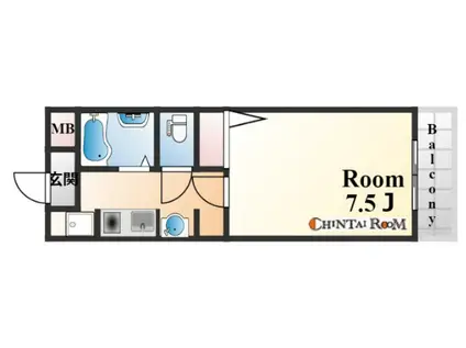 岩田マンション(1K/2階)の間取り写真