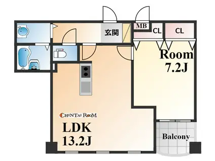 二宮ロイヤルハイツ2(1LDK/3階)の間取り写真