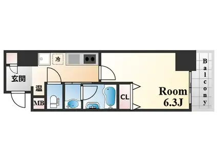 グルーブ神戸ハーバーアリーナ(1K/7階)の間取り写真