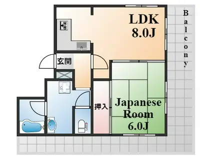 シーポート(1LDK/6階)の間取り写真