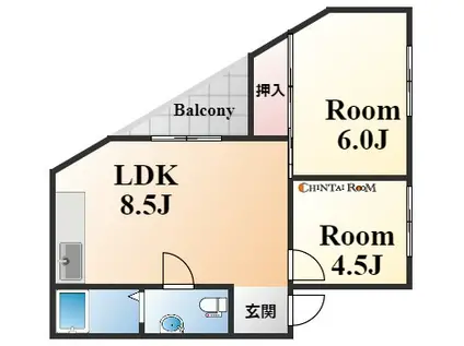 東光マンション(2LDK/1階)の間取り写真