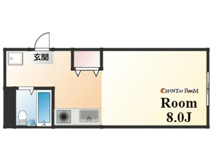 RICマンション(ワンルーム/3階)の間取り写真