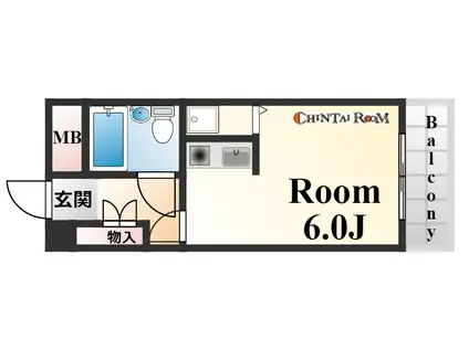 アルテ魚崎(1K/2階)の間取り写真