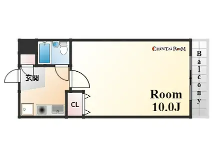 山手食品ビル(1K/2階)の間取り写真