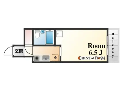 ベルズコート(ワンルーム/4階)の間取り写真