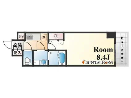 エスリード三宮旭通(1K/6階)の間取り写真