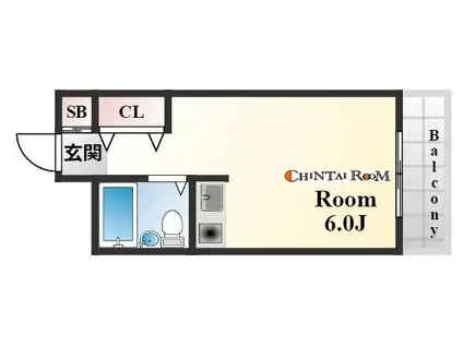 クレアコート魚崎(ワンルーム/1階)の間取り写真