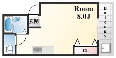 アンソレイユ(1K/2階)の間取り写真