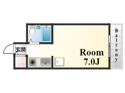 プチドール北野(ワンルーム/3階)の間取り写真