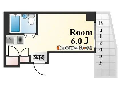 ローレルコートマンション(ワンルーム/4階)の間取り写真