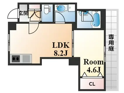 シャーメゾンCH(1LDK/1階)の間取り写真