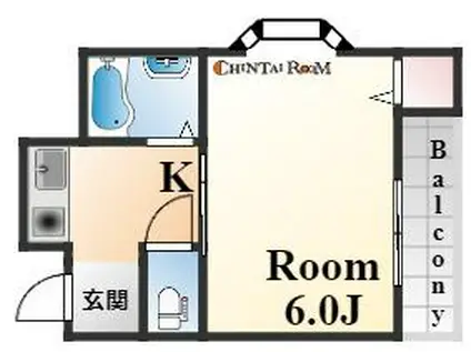 兼山マンション(1K/2階)の間取り写真