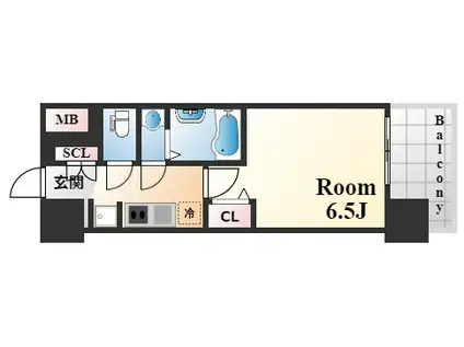 ARTIZA王子公園D.C(1K/6階)の間取り写真