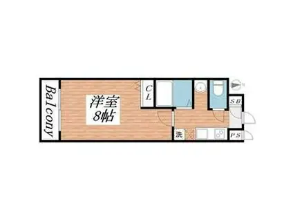 ジェヌイン本山(1K/1階)の間取り写真