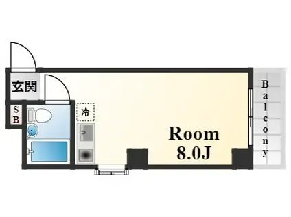 ダイドーメゾン御影Ⅵ(ワンルーム/4階)の間取り写真