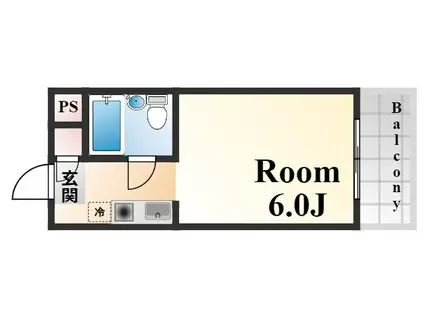 ダイドーメゾン六甲フジ(1K/4階)の間取り写真