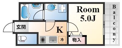 ARCO PLACE(1K/2階)の間取り写真