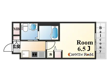 EC三宮イーストⅢラヴィッサ(1K/7階)の間取り写真