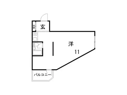 カサベラ神戸(ワンルーム/9階)の間取り写真