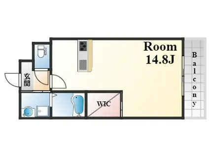 オーベルジュ岡本(ワンルーム/3階)の間取り写真