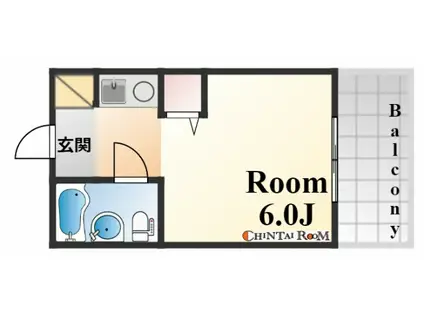 カサベラ神戸(ワンルーム/4階)の間取り写真