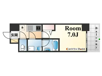 ファーストレジデンス三宮イースト(1K/5階)の間取り写真