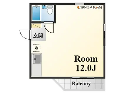 千代第一ビル(ワンルーム/2階)の間取り写真