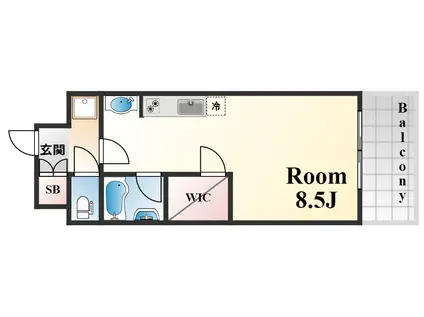 アスヴェル神戸駅前(1K/6階)の間取り写真
