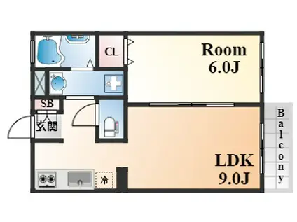 中山手ガーデンパレス(2DK/2階)の間取り写真