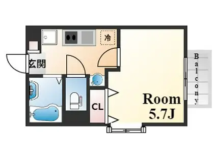 メゾン・ジュネス(1K/1階)の間取り写真