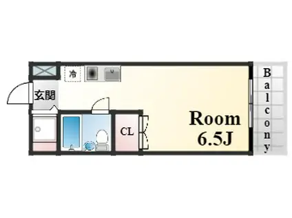 OM芦屋(ワンルーム/2階)の間取り写真