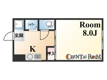 サンハイツ勝野(1K/1階)の間取り写真