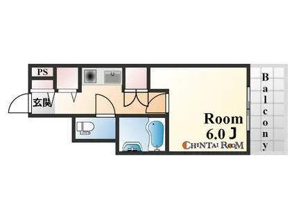 S-FORT神戸三宮北(1K/3階)の間取り写真