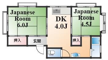 マンション芦屋の里(2DK/3階)の間取り写真