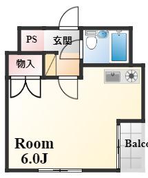 ストークハイツマヤ(ワンルーム/1階)の間取り写真