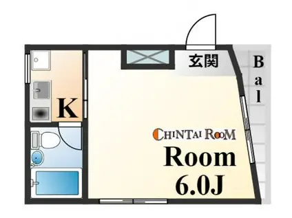 新在家マンション(1K/4階)の間取り写真