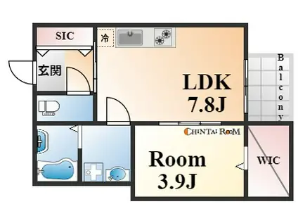 メゾンブランシュ(1LDK/3階)の間取り写真