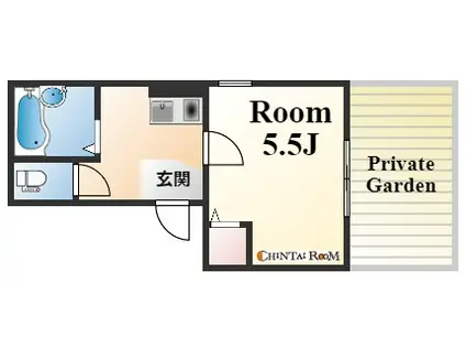 フローラルハイツ神前(1K/1階)の間取り写真