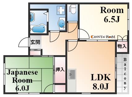 メルベーユ本山(2LDK/2階)の間取り写真