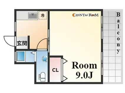 六甲小川マンション(1K/5階)の間取り写真