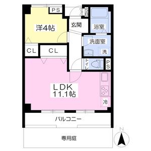 エル フラット(1LDK/1階)の間取り写真